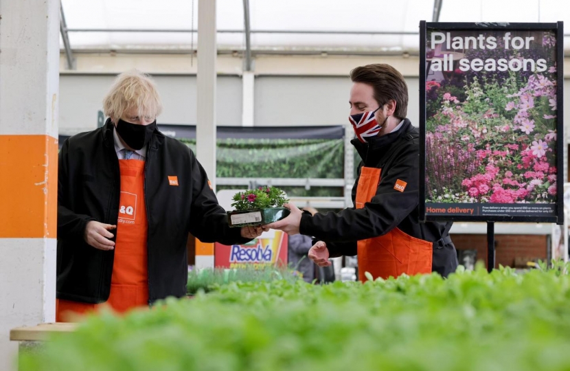 Boris visit B&Q