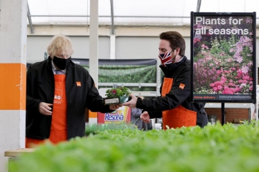 Boris visit B&Q